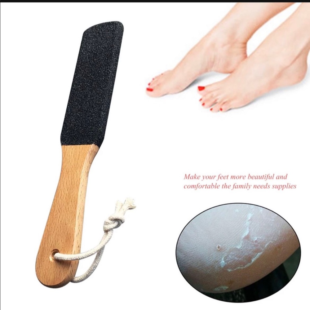 Wooden Double-Sided Ankle Callus Dead Skin Callus Remover Professional Pedicure
